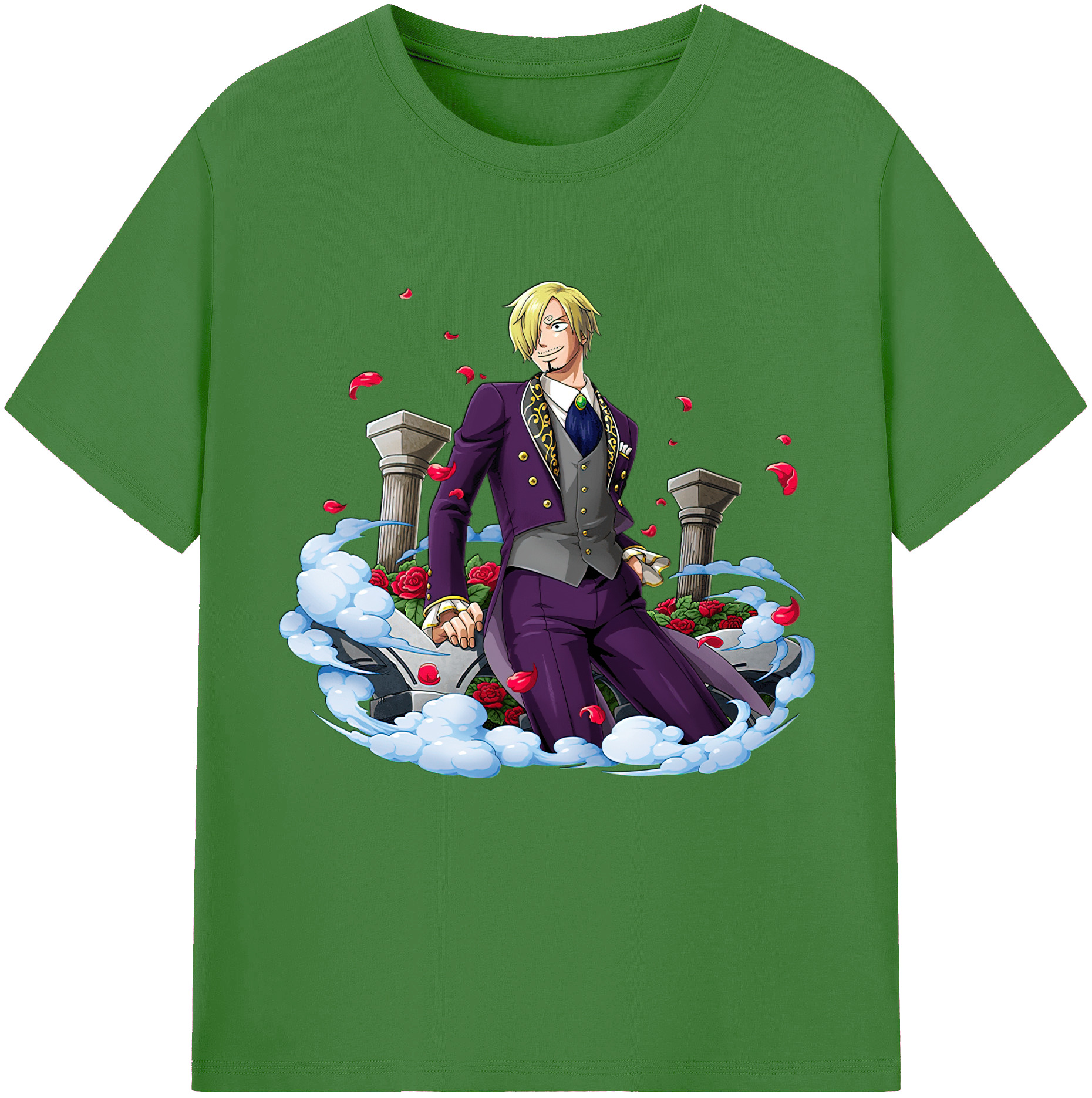 （画像用） ワンピース サンジ ONE PIECE Sanji レディースカジュアルプリントTシャツ（綿100％）